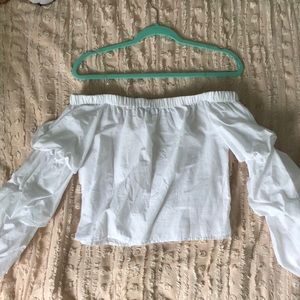 White off the shoulder top